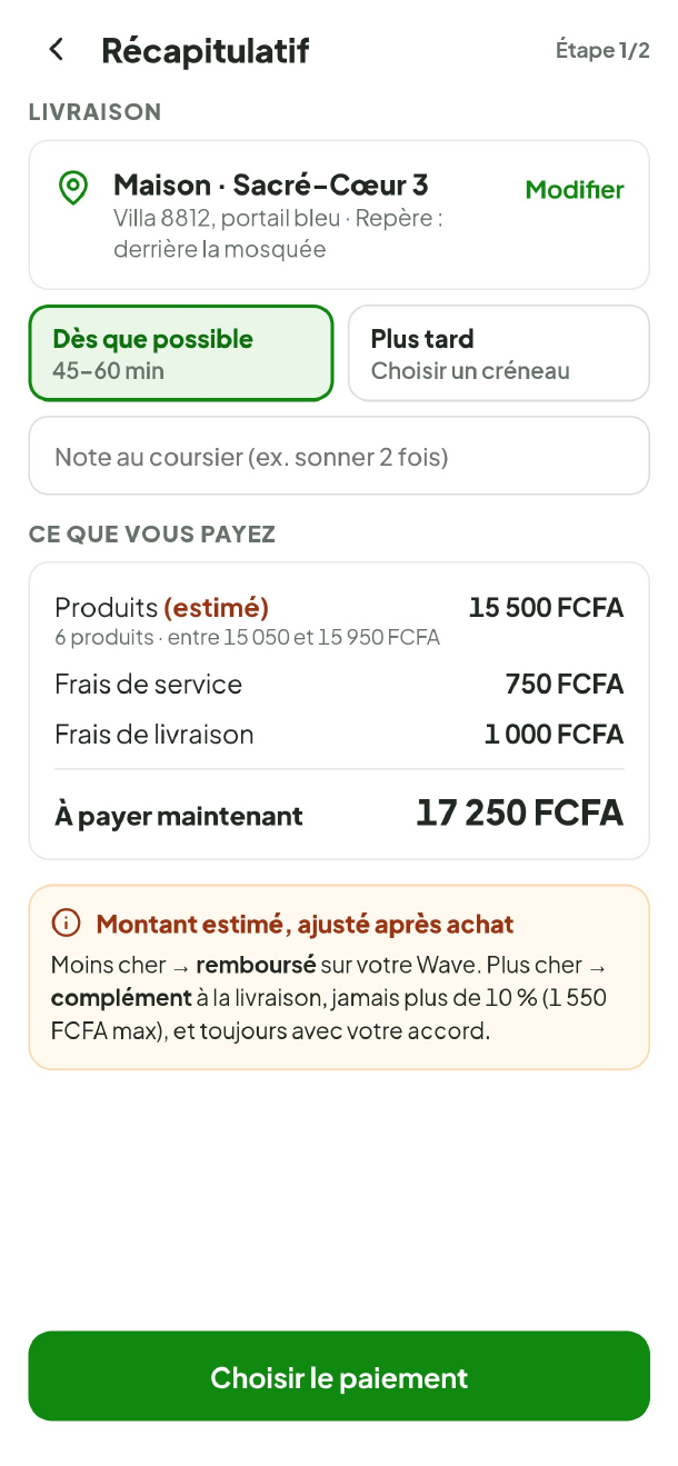 Paiement Wave et Orange Money
