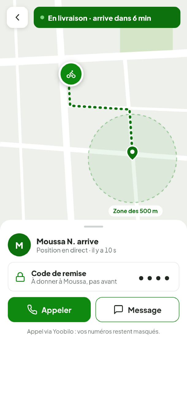Suivi de livraison Yoobilo en temps réel